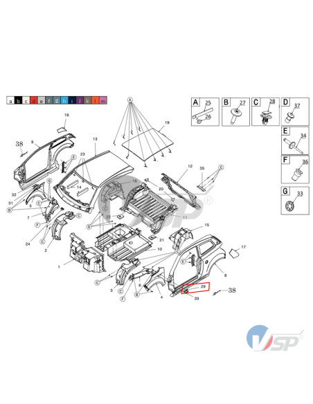 Enjoliveur catadioptre gauche Ligier JS50